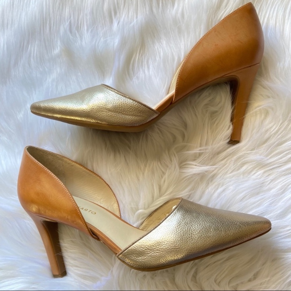 Franco Sarto | Nude / Metallic Tip Pumps